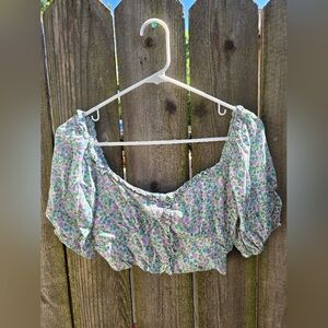 Lulus Floral Crop Top